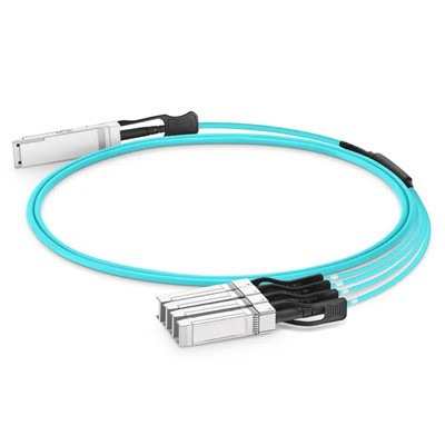100g qsfp28 a 4x25g SFP28 AOC 100G QSFP28 Cabo óptico ativo CE FCC 1-100 M