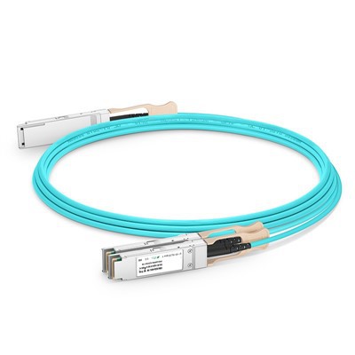 200G QSFP56 a 2x 100G QSFP28 Cabo óptico ativo (AOC), 1M -20 M